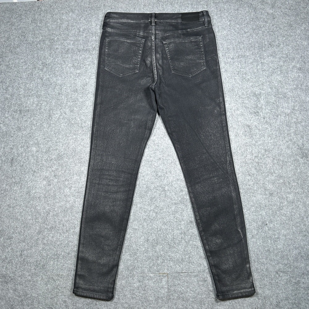 Lauren Ralph Lauren Jeans Womens Size 6 30x29 Black Classic Skinny Waxed - Picture 13 of 16